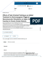 Effects of Task-Oriented Training As An Added Treatment To Electromyogram