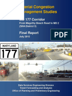 Arterial Congestion Management Studies. MD 177 Corridor