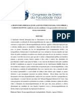 A DESINCOMPATIBILIZAÇÃO DE AGENTES PÚBLICOS PARA CONCORRER A CARGOS ELETIVOS. Análise de Caso Da Candidata A Vice-Governadora Do Ceará em Licença Maternidade.