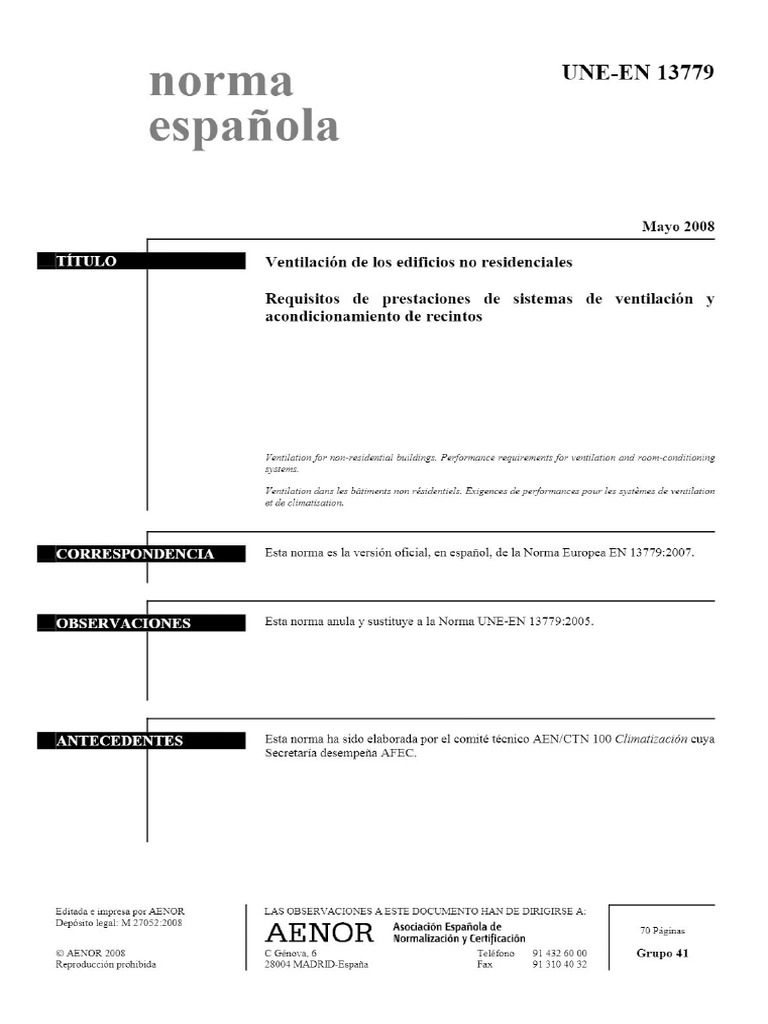 Une en 13779 | PDF