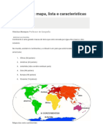 Continentes - Mapa, Lista e Características0000000000077775345345