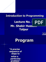 Introduction To Programming - CS201 Power Point Slides Lecture 01
