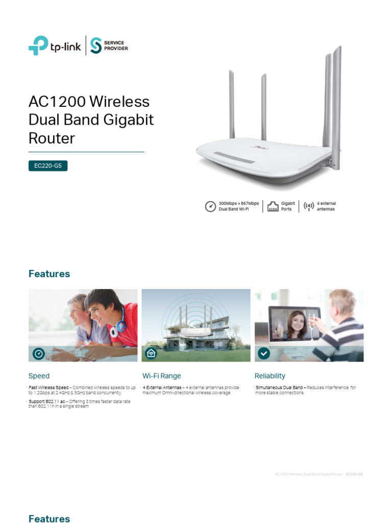 AC1200 Wireless Dual Band Gigabit Router | PDF | Wi Fi | Ieee 802.11