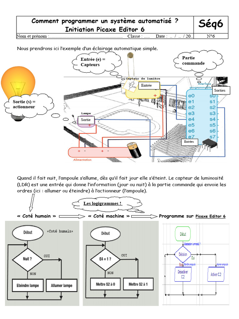 Programmation avec Picaxe Editor 6 | PDF | Informatique | Informatique