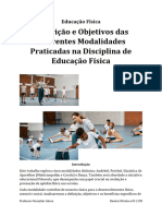 Descrição e Objetivos Das Diferentes Modalidades Praticadas Na Disciplina de Educação Física