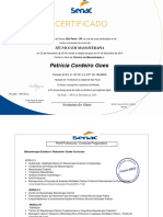 Certificado Senac - Patrícia Cordeiro Goes