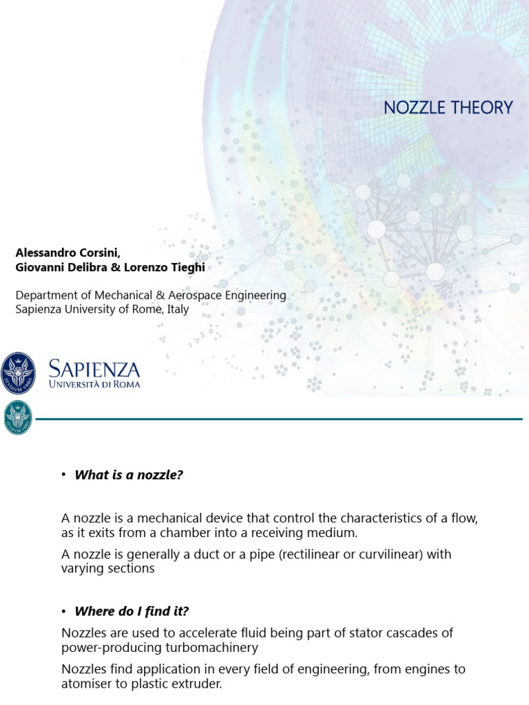 Nozzle Theory and Applications Explained | PDF | Nozzle | Fluid Dynamics