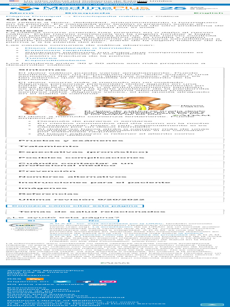 Ciática: Causas y Síntomas Comunes | PDF | Sistema musculoesquelético ...