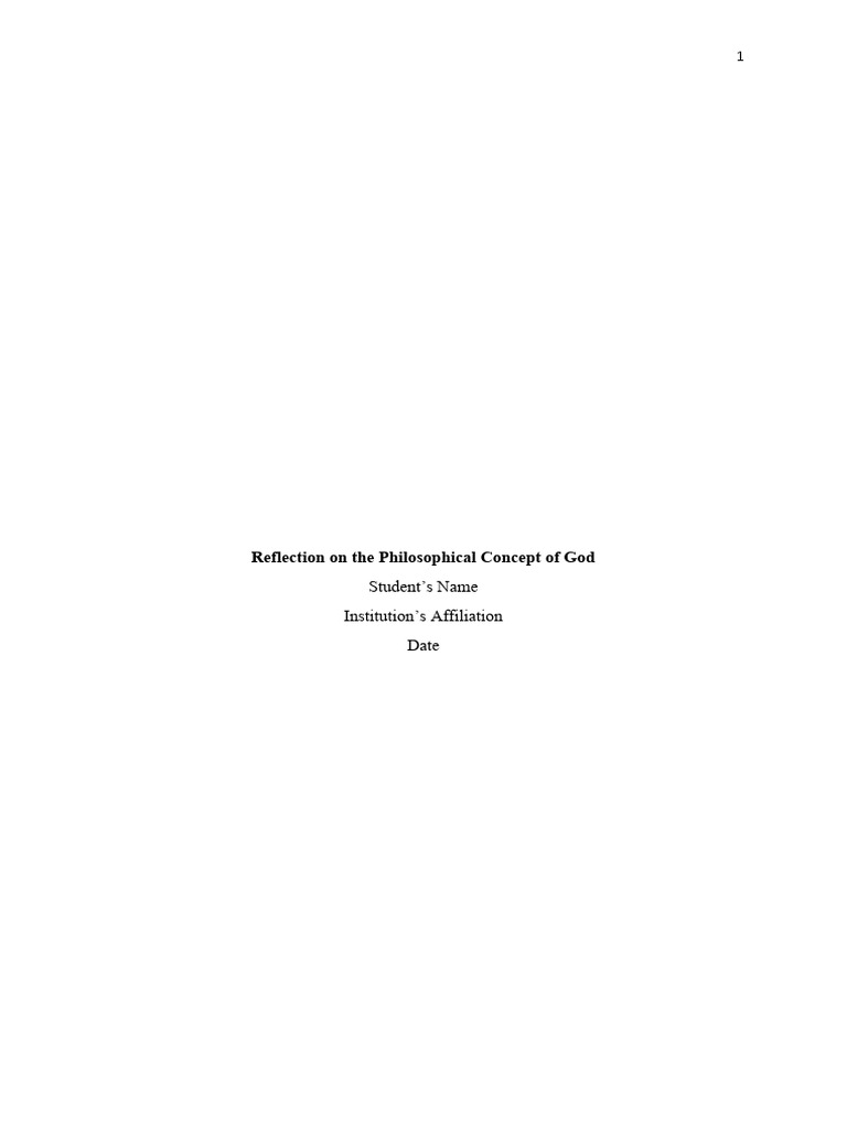 Personal Reflections on God’s Influence | PDF | God | Faith