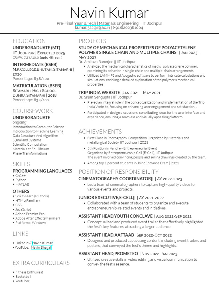 My Resume Pdf Information Technology Computer Science