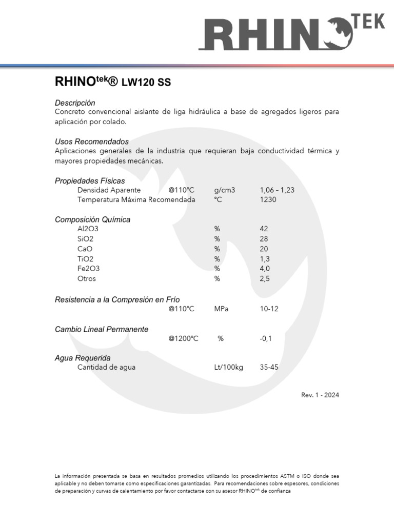 RHINOtek LW120 SS | PDF