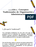 Leccion 2 Conceptos Tradicionales de Organización y Administración