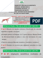 Temas para Trabalhos em Grupo