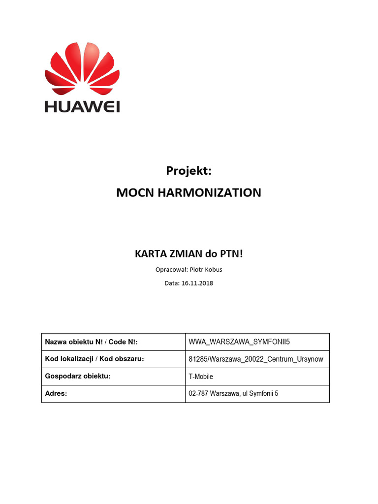 Karta Zmian | PDF