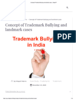 Concept of Trademark Bullying and Landmark Cases - Intepat IP