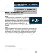 O Uso Das Metodologias Activas de Aprendizagem para A Promoção de Autonomia No Estudante