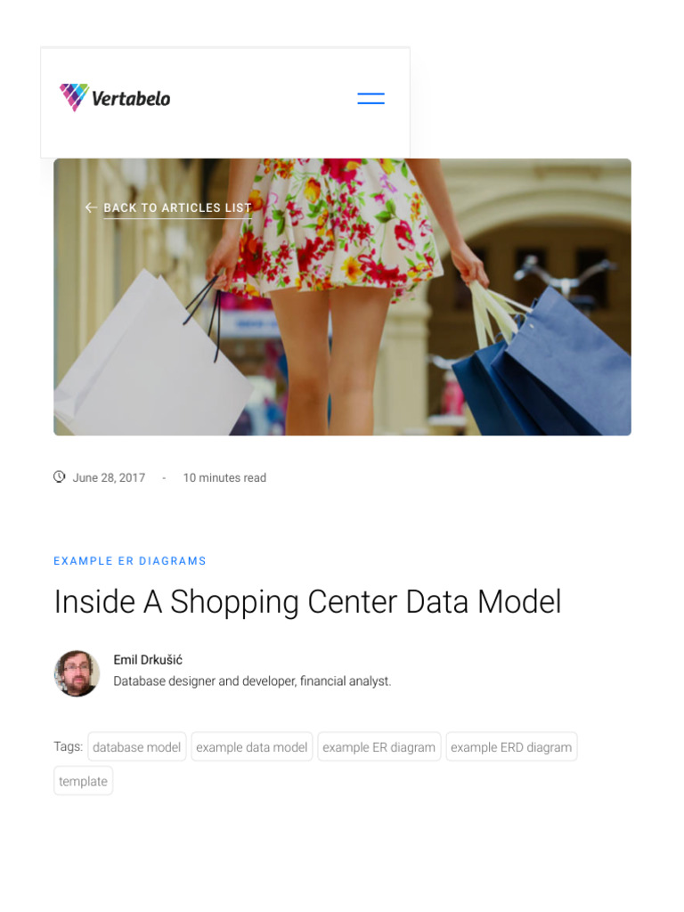 Shopping Center Data Model Explained | PDF | Invoice | Shopping Mall