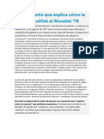 Mundial Del 78. Uso Político de La Dictadura - Intensificación