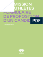 Athletes' Commission Candidate Nomination Form