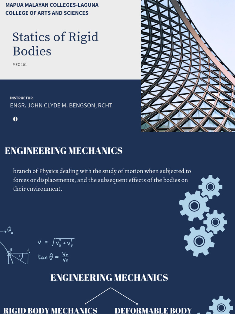 Statics of Rigid Bodies | PDF | Technology & Engineering