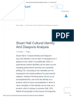 Stuart Hall Cultural Identity and Diaspora Analysis - 1711 Words - Cram