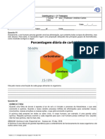 Avaliação Química 1 ° Ano (Sagrado Coração) .Doc 3º TRI