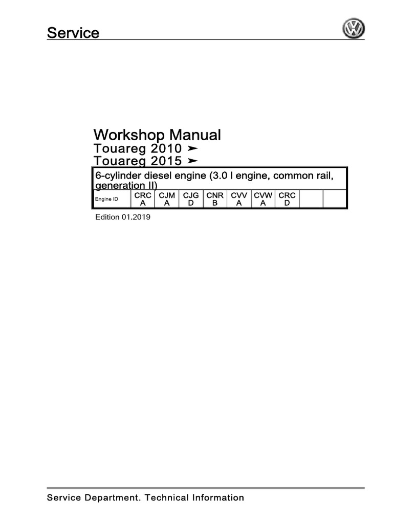 Engine Crca Cjma CJGD CNRB Cvva Cvwa CRCD Repair Manual Eng | PDF