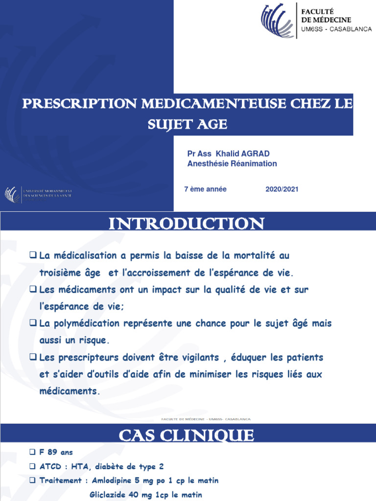 Polymédication chez les personnes âgées | PDF | Pharmacocinétique ...