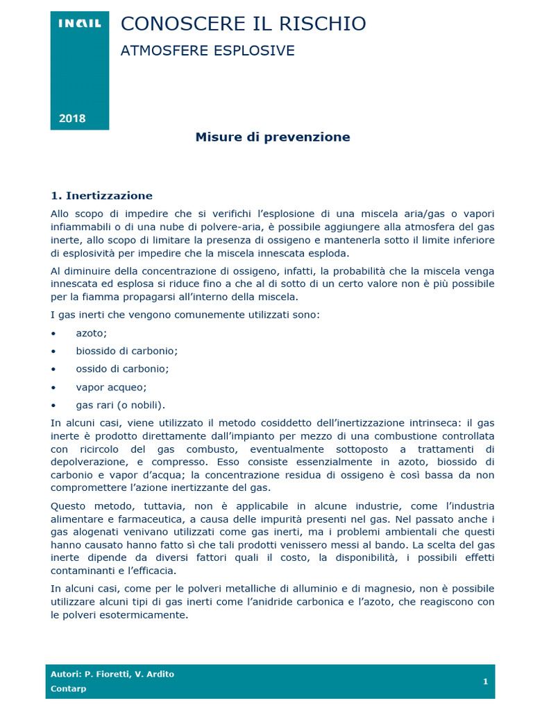 2018 - 06 - 01 Atmosfere Esplosive - Misure Di Prevenzione | PDF