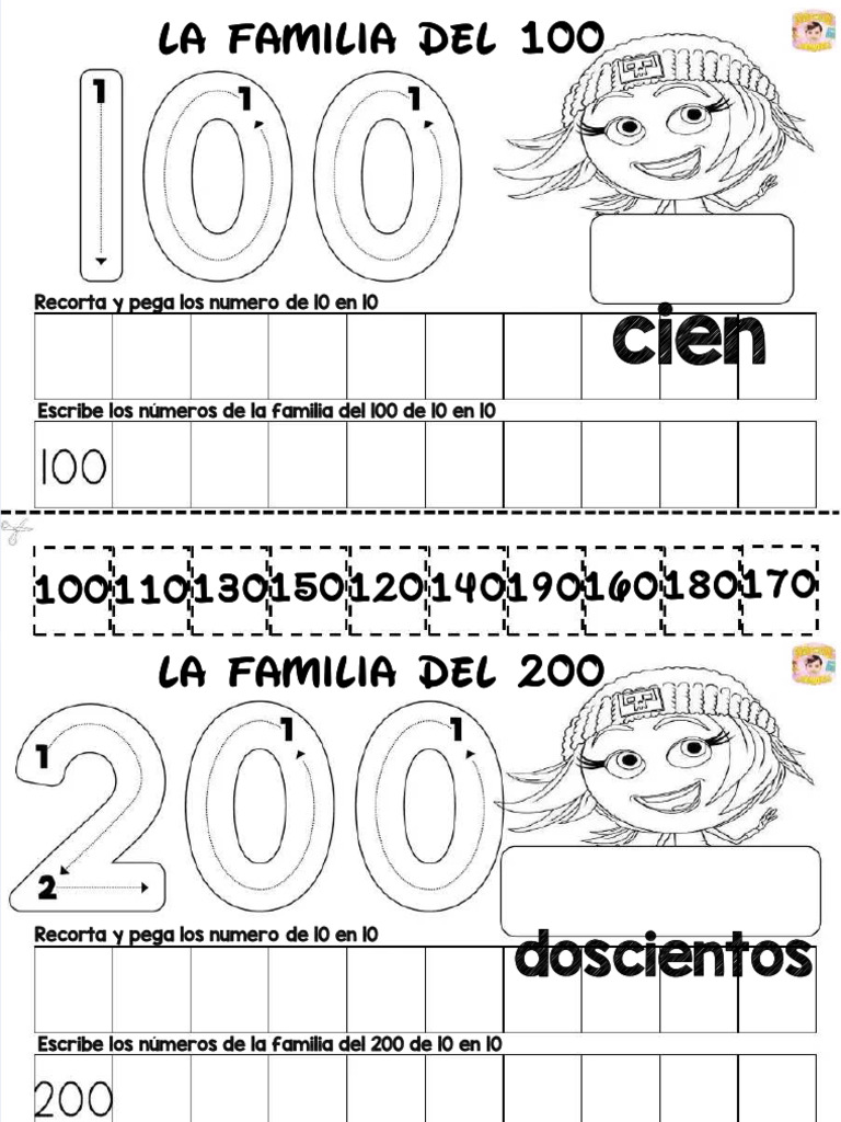 Actividades de la familia del 100 | PDF