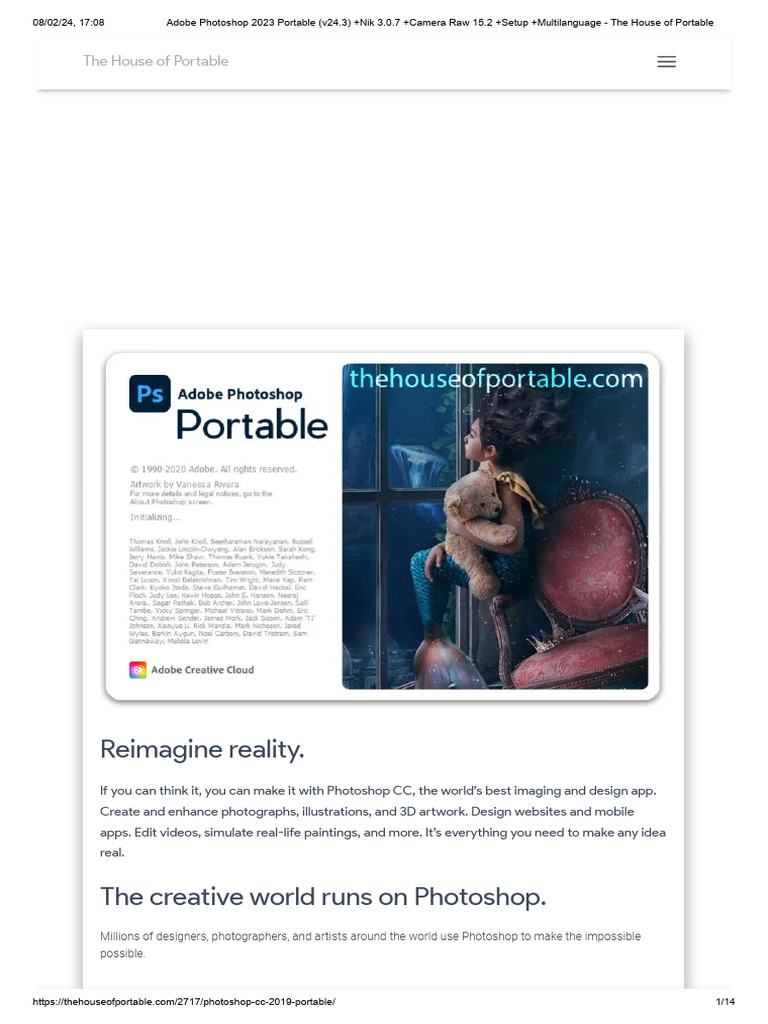 Adobe Photoshop 2023 Portable: Giải Pháp Sáng Tạo Linh Động Cho Mọi Nhu Cầu Thiết Kế