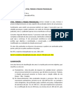 Matéria de Processo do Trabalho 6 - Atos e termos processuais. 2021