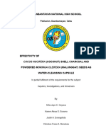 Effectivity of Activated Cocos Nucifera Coconut Shell Charcoal and Powdered Moringa Oleifera Malunggay Seeds As Water Cleansing Capsule 1