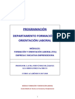 Programación Departamento Formación Y Orientación Laboral