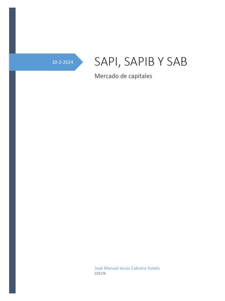 SAPI y SAPIB: Estructura y Beneficios | PDF