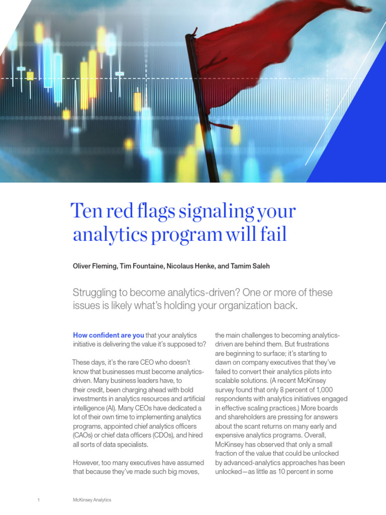 Ten Red Flags Signaling Your Analytics Program Will Fail | PDF ...