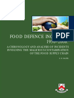 Food Defence Incidents