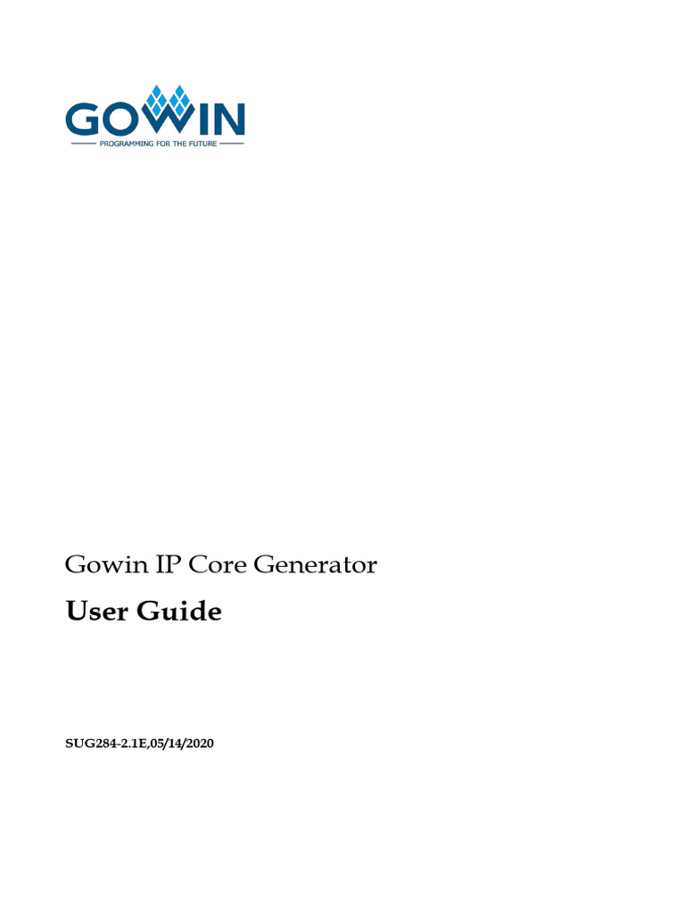 Sug284 2 1e gowin ip core generator user guide pdf hardware