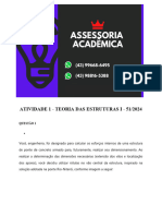 6495 Assessoria Atividade 1 - Teoria Das Estruturas I - 51 2024