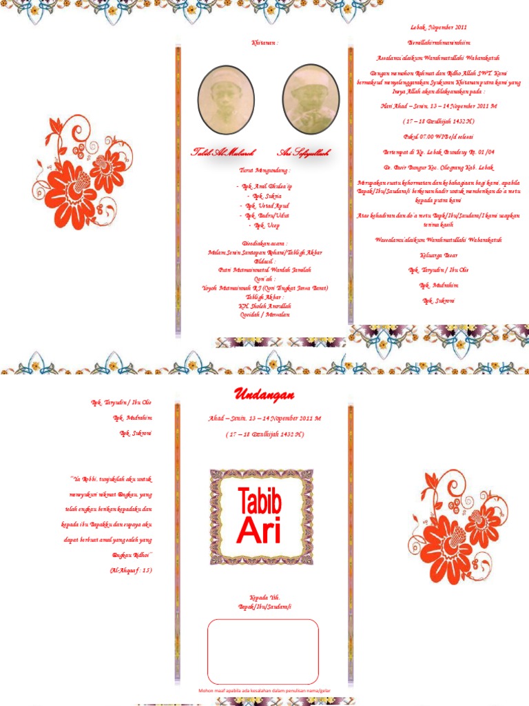 Surat Undangan Khitan Pdf