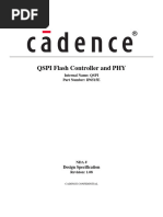 Cdns Qspi Flash CTRL and Phy Design Specification