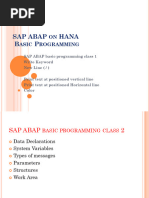 SAP ABAP On HANA - Basic Programming