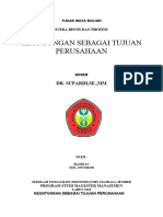 Keuntungan Sebagai Tujuan Perusahaan