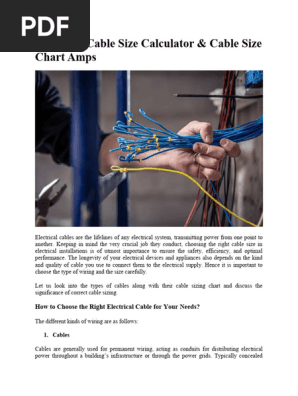 Electric Cable Calculator Azmat Cables 