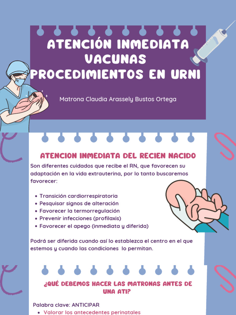 Atención Inmediata del Recién Nacido | PDF | Placenta | Especialidades ...