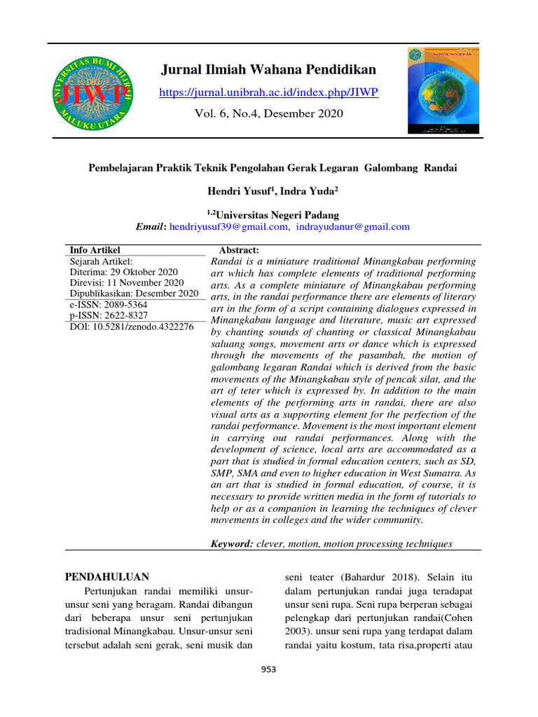 Jurnal Ilmiah Wahana Pendidikan: Vol. 6, No.4, Desember 2020 | PDF ...