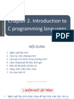 Chapter 2. Introduction To C Programming Languages