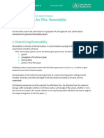 Phys, Chem Tests For ITNs, Flammability