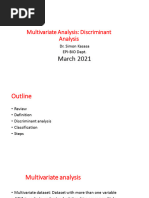 Notes Discriminant Analysis March 2021