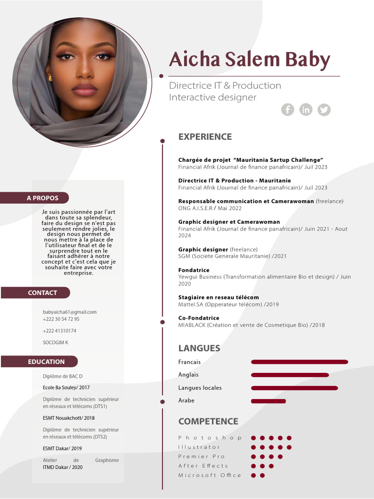CV Compressed d'Aicha Salem Baby | PDF | Conception